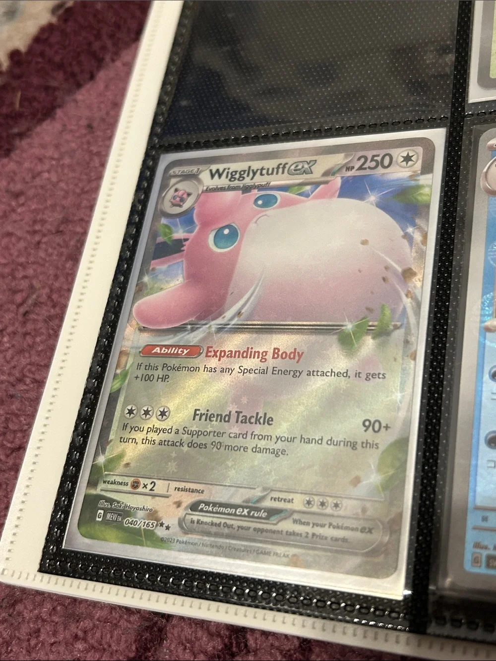 Pokemon Wigglytuff ex Pink Holo Collector Card